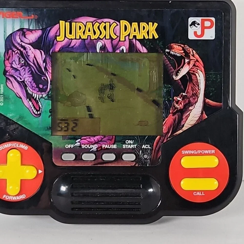 2021 Jurassic Park Handheld Video Game Tim Lex Dr Alan Grant Electronic LCD